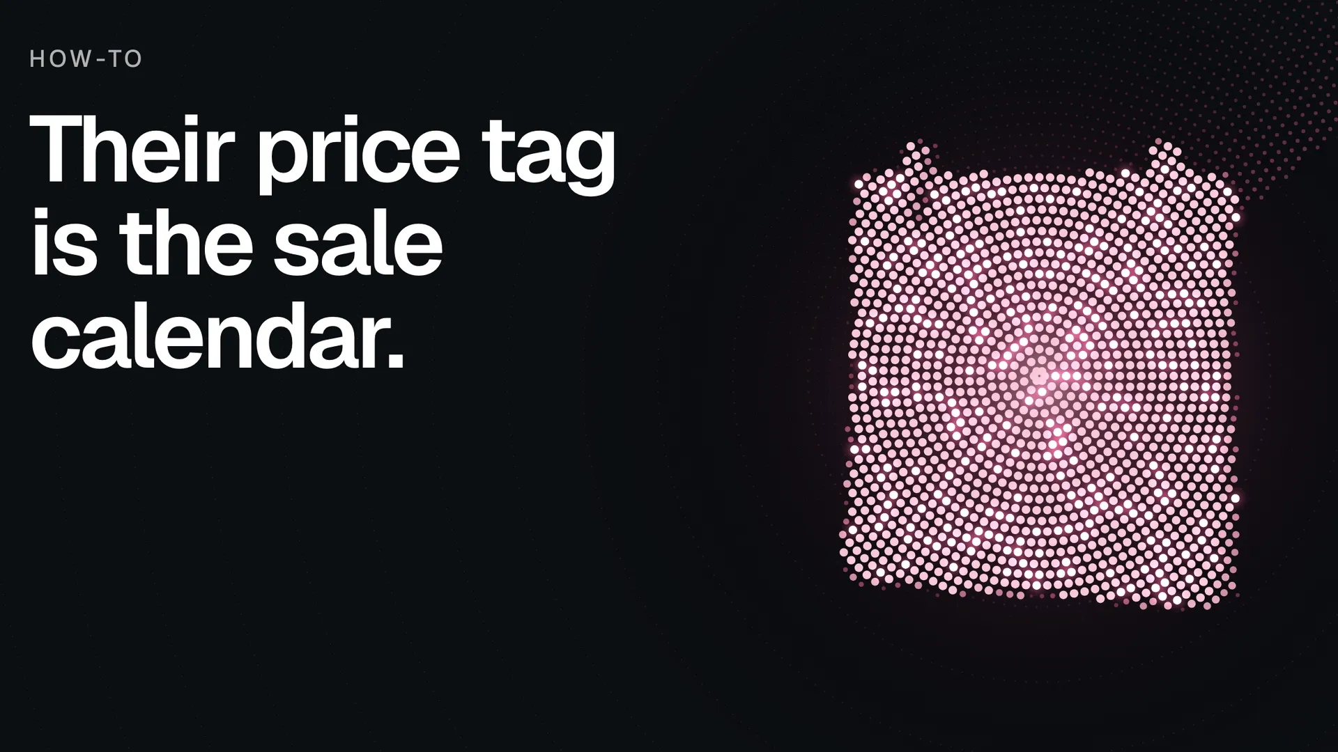 A wall calendar page drawn in glowing dots: a rival's price changes, read over time, reveal their sale calendar.
